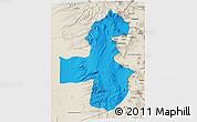 Political 3D Map of Pica, shaded relief outside