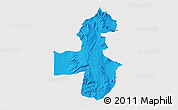 Political 3D Map of Pica, single color outside