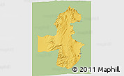 Savanna Style 3D Map of Pica, single color outside