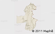 Shaded Relief 3D Map of Pica, cropped outside