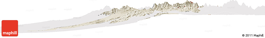 Shaded Relief Horizon Map of Pica, cropped outside Shaded Relief Horizon Map of Pica, cropped outside