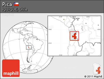 Blank Location Map of Pica, highlighted parent region