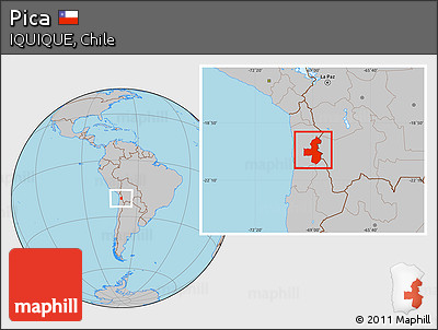 Gray Location Map of Pica