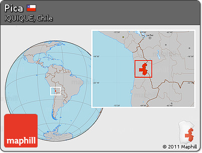 Gray Location Map of Pica