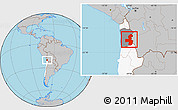 Gray Location Map of Pica, highlighted country, highlighted parent region