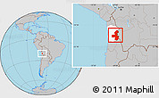 Gray Location Map of Pica, highlighted parent region