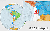 Political Location Map of Pica, highlighted country