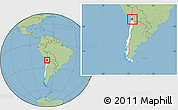 Savanna Style Location Map of Pica, highlighted country, highlighted parent region, within the entire country
