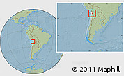 Savanna Style Location Map of Pica, highlighted parent region, within the entire country, hill shading