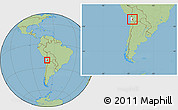 Savanna Style Location Map of Pica, highlighted parent region, within the entire country
