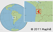 Savanna Style Location Map of Pica