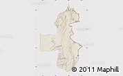 Shaded Relief Map of Pica, cropped outside