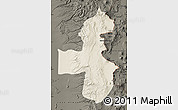 Shaded Relief Map of Pica, darken