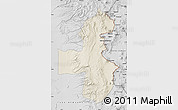 Shaded Relief Map of Pica, desaturated