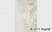 Shaded Relief Map of Pica, semi-desaturated