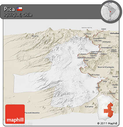 Classic Style Panoramic Map of Pica