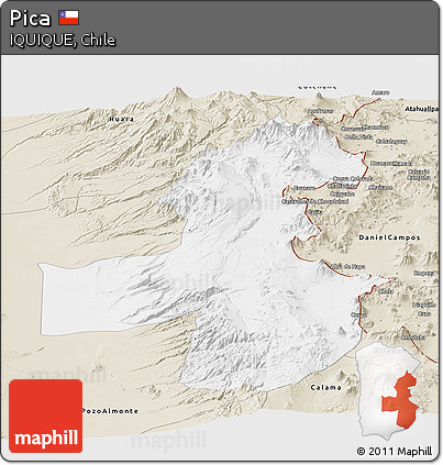 Classic Style Panoramic Map of Pica