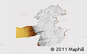 Physical Panoramic Map of Pica, cropped outside