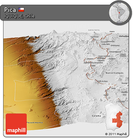 Physical Panoramic Map of Pica