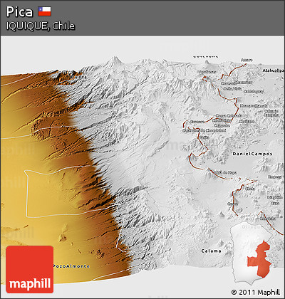 Physical Panoramic Map of Pica