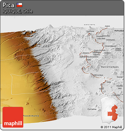 Physical Panoramic Map of Pica