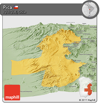 Savanna Style Panoramic Map of Pica