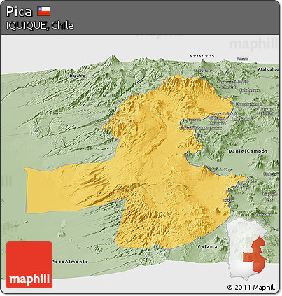 Savanna Style Panoramic Map of Pica
