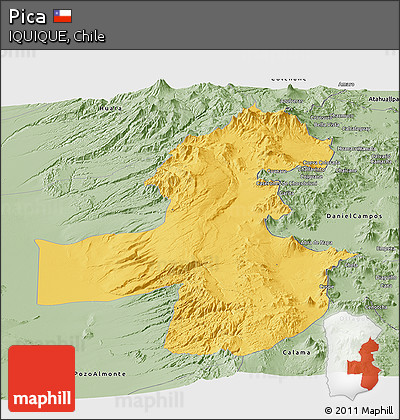 Savanna Style Panoramic Map of Pica