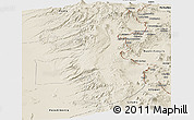 Shaded Relief Panoramic Map of Pica