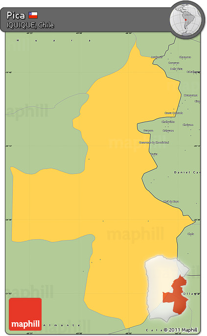 Savanna Style Simple Map of Pica