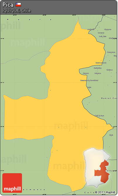 Savanna Style Simple Map of Pica