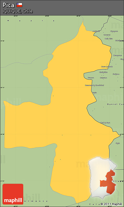 Savanna Style Simple Map of Pica