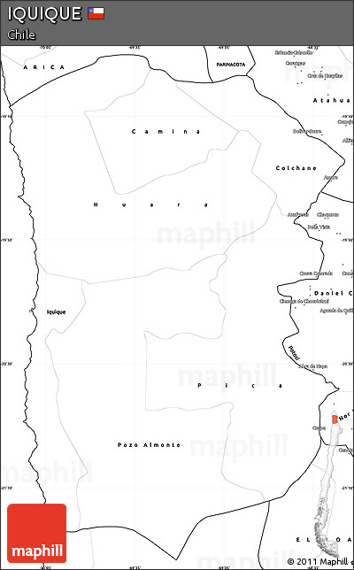 Blank Simple Map of IQUIQUE