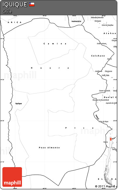 Blank Simple Map of IQUIQUE