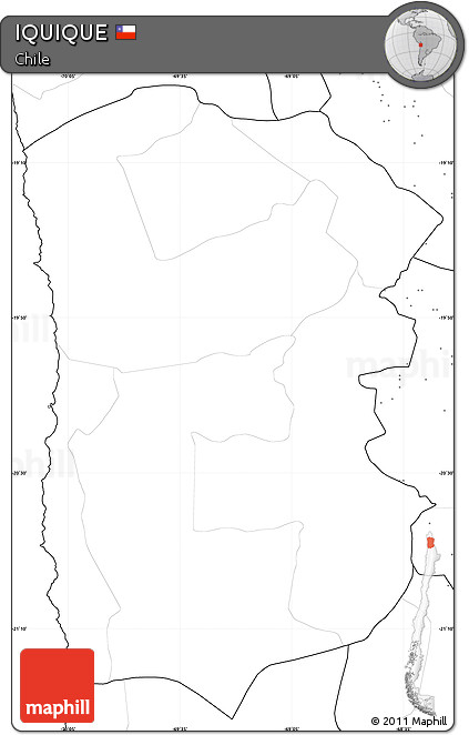 Blank Simple Map of IQUIQUE, no labels