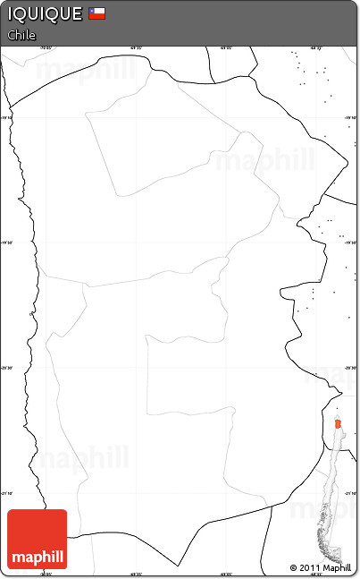 Blank Simple Map of IQUIQUE, no labels