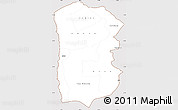 Classic Style Simple Map of IQUIQUE, cropped outside