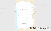Classic Style Simple Map of IQUIQUE, single color outside