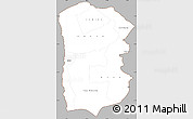 Gray Simple Map of IQUIQUE, cropped outside