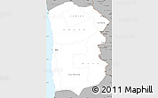 Gray Simple Map of IQUIQUE