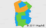 Political Simple Map of IQUIQUE, cropped outside