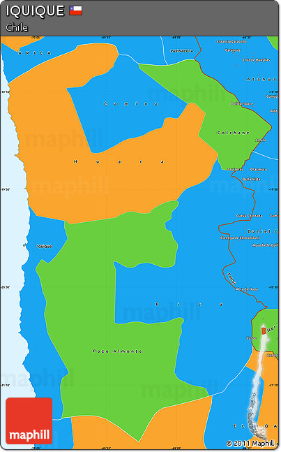 Political Simple Map of IQUIQUE