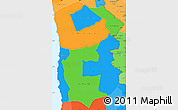 Political Simple Map of IQUIQUE, political shades outside