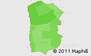 Political Shades Simple Map of IQUIQUE, cropped outside