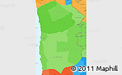 Political Shades Simple Map of IQUIQUE