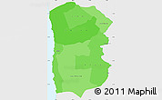 Political Shades Simple Map of IQUIQUE, single color outside