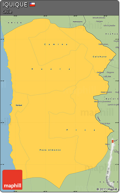 Savanna Style Simple Map of IQUIQUE