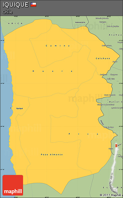 Savanna Style Simple Map of IQUIQUE