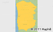 Savanna Style Simple Map of IQUIQUE, single color outside