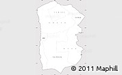 Silver Style Simple Map of IQUIQUE, cropped outside